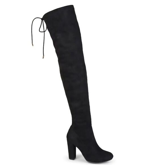NWT Journee Collection Womens Maya Wide Calf Boots Shoes Black 8.5WC - Picture 1 of 15